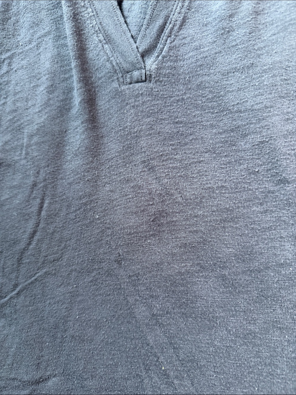 American Eagle Outfitters Gray V-Neck Hooded Long Sleeve Top - Slim Fit - Picture 4 of 4